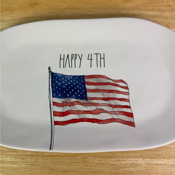 Rae Dunn Patriotic Flag Serving Platter - Picture 2 of 3
